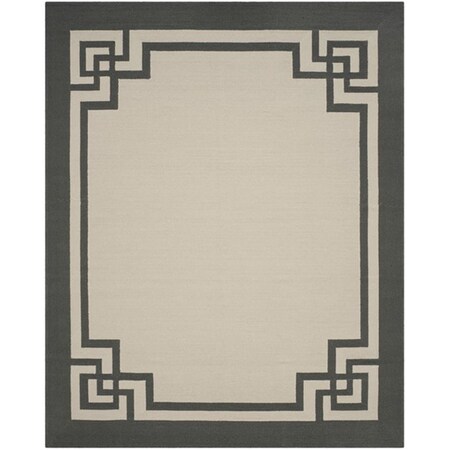 Safavieh 9 x 12 ft. Four Seasons Hand Hooked Large Rectangle Area Rug, Ivory & Charcoal FRS461T-9